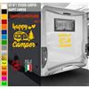 Adesivi camper HAPPY CAMPER FAMIGLIA NATURA caravan roulotte accessori cod.1821
