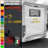 Adesivi camper IO AMO IL MIO CAMPER CUORE caravan roulotte accessori cod.1843