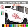 2 Adesivi Cinghiale JIMNY Defender Wrangler Cruiser Pajero 4x4 vari colori 1779