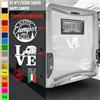 2 Adesivi camper LO AMORE NATURA SOLE CIELO caravan roulotte accessori cod.1835