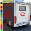 Adesivi camper I LOVE CAMPER AMORE PASSIONE caravan roulotte accessori cod.1822