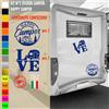 2 Adesivi camper LO AMORE NATURA SOLE CIELO caravan roulotte accessori cod.1835
