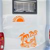 Adesivi camper MARE SOLE PALMA RELAX TENDA caravan roulotte accessori cod.1838