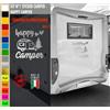 Adesivi camper HAPPY CAMPER FAMIGLIA NATURA caravan roulotte accessori cod.1821