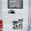 Adesivi camper MARE SOLE PALMA RELAX TENDA caravan roulotte accessori cod.1838