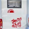 Adesivi camper MARE SOLE PALMA RELAX TENDA caravan roulotte accessori cod.1838