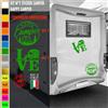 2 Adesivi camper LO AMORE NATURA SOLE CIELO caravan roulotte accessori cod.1835