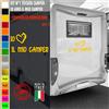 Adesivi camper IO AMO IL MIO CAMPER CUORE caravan roulotte accessori cod.1843