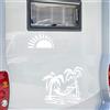 Adesivi camper MARE SOLE PALMA RELAX TENDA caravan roulotte accessori cod.1838