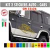 2 Adesivi Cinghiale JIMNY Defender Wrangler Cruiser Pajero 4x4 vari colori 1779