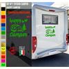 Adesivi camper HAPPY CAMPER FAMIGLIA NATURA caravan roulotte accessori cod.1821
