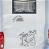 Adesivi camper MARE SOLE PALMA RELAX TENDA caravan roulotte accessori cod.1838