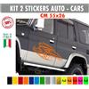 2 Adesivi Cinghiale JIMNY Defender Wrangler Cruiser Pajero 4x4 vari colori 1779