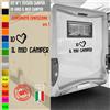 Adesivi camper IO AMO IL MIO CAMPER CUORE caravan roulotte accessori cod.1843