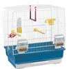 Ferplast Gabbia per Uccelli REKORD 2 Gabbia per Canarini, Bengalini, Cocorite, in Metallo, Accessori inclusi Posatoi Mangiatoie Girevoli, 39 x 25 x h 41 cm