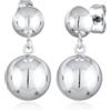Elli Orecchini Donne Orecchini Pendenti Sfera Rotondo Geo Tendenza Colore Argento