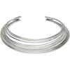 Vestopazzo Vlnet collana girocollo rigido multi fili |Placcato in argento | Nickel tested |Lavorazione artigianale | taglia unica | MI1520