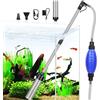 fishkeeper Cambio dell'acqua dell'acquario, pulizia dell'acquario, kit per la pulizia della ghiaia dell'acquario con flusso d'acqua regolabile per la pulizia della sabbia (S-per profondità fino a 55 cm)