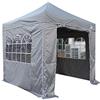 All Seasons Gazebos: Gazebo pop-up 2.5x2.5m completamente impermeabile con 4 pareti laterali Premium - Grigio metallizzato