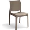 milani home sedia moderna in polipropilene di design moderno industrial cm 46 x 54 x 80 h
