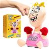 KreativeKraft Antistress Adulti - Giochi Antistress Pupazzo Colpisci il Boss Gadget Originali per Scaricare la Rabbia - Oggetti Strani e Divertenti Secret Santa Regali (Rosa)