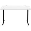 Amazon Basics - Scrivania per Home Office, da Gioco, per Computer con Sistema di Gestione Cavi, Ripiano Spesso 25mm, Moderna, Assemblaggio Semplice, Telaio Nero, Bianca, 120cm x 60cm x 73,6cm