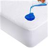 Bluemoon Bedding Coprimaterasso extra profondo impermeabile in spugna per materasso (singolo)