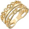 Elli Anelli Donne Pila Maglie Set Colore Oro