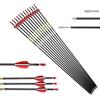 ACCMOS 31 pollici Frecce in Carbonio Spine 350 OD 5,6mm ID 4,2 mm Caccia Pratica Frecce, per Adulti Giovani Arco Compound Arco Ricurvo Riprese 6 pezzi (6pcs, Spine 350)