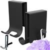 Cimown Gancio Doccia,Ganci per Porta Doccia,Ganci per Accappatoio Doccia, Adatto Box Doccia in Vetro Senza Cornice di Spessore da 6-12 mm (Nero)