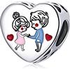NINGAN Argento 925 Charm cuore tenero e amorevole Adatto per le signore braccialetto collana
