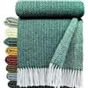 STTS International Coperta in lana vergine, 100% copriletto, plaid in lana vergine Tirol, verde (K), 140 x 200 cm