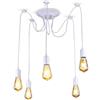 EFPD Bianco 5 luci lampadario classico ragno, E27 vintage industriale ristorante camera ospiti motel casa illuminazione accessori