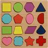 TMRBBesty Alfabeto Puzzle Tavola,Puzzle Legno Bambini,Puzzle Tavola,Motivi Geometrici Giocattolo, Puzzle Tridimensionale in Legno 3D,Giocattoli Educativi per Bambini, Materiale Educativo per i Bambini