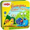 HABA - Lumache... Pronti? Vattene. - Gioco da tavolo per bambini - Gioco di corse e strategia- Scatola magnetica - Impara le forme e i colori - 5 anni e più - 304027