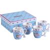 London Boutique K414 set 4 tazze in confezione regalo, Rosa blu