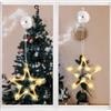 Liyade Luci di Natale,2 Pezzi 10 LED Tenda Luminosa con Stelle, Tenda Luci Natalizie a Batteria,Stella di Natale Luminosa, Luci Natale Decorativa per Albero di Natale, Finestra, Porta, Matrimonio, Bar