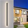 K-Bright Lampada da Parete Esterno/Interno LED 35W 4000K Bianco Naturale IP65 Applique da Parete Esterno 120CM Moderno per Balcone Giardino Veranda Via Garage, Nero