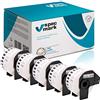 specmark 5 rotoli di etichette singole compatibili con Brother DK-22225 38 mm x 30,48 m per tutte le stampanti di etichette QL QL-570 QL-700 QL-800