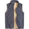 Yukirtiq Gilet in Pile da Uomo Smanicato Leggero Felpa Pile Smanicata Gilet Senza Maniche Giacca Collo Alto Autunno Inverno Giubbotto in Pile Uomo Casual, Grigio, XL