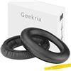 GEEKRIA QuickFit Protein - Cuscinetti di ricambio in pelle per cuffie Sennheiser HD380 PRO, PC350, PXC350, PXE350, HME95, PC350 SE, HMEC250, HD380, auricolari di ricambio per cuffie (nero)