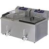 D.L. SERVICE Friggitrice elettrica - Capacità lt 8+8 - cm 61.5 x 55.5 x 40 h