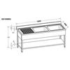 Fimar attrezzature per la ristorazione p GD186BR2 Lavello aperto con 2 vasche a destra dim.1800 x 600 x 950h