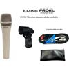 Proel EIKON PROEL DM585 Microfono dinamico professionale ad alta sensibilità e CAVO
