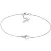 Elli Bracciale Donna Cuore Ritagliato Intrecciato in Argento Sterling 925