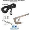 Inox Nautica ANCORA TREFOIL BRUCE IN ACCIAIO ZINCATO PER ORMEGGIO BARCA KG 5-7,5-10-15-20