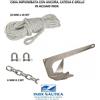 Inox Nautica ANCORA TREFOIL BRUCE IN ACCIAIO ZINCATO PER ORMEGGIO BARCA KG 5-7,5-10-15-20