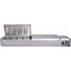 Forcold Vetrina Refrigerata Pizza con Coperchio Inox AISI 201 - Profondità Cm 33,5 - Capacità N° 10 Vaschette GN1/4