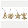 Giocoplast Natale Addobbo Glitter Champagne 10 cm, Modelli Assortiti Prezzo Caduno