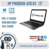 HP Notebook Ricondizionato HP ProBook 430 G2 Cpu i7-5500u 8gb RAM DDR3 SSD 240 gb